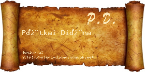 Pátkai Diána névjegykártya